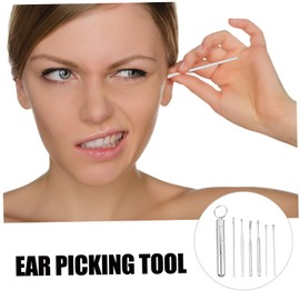 Baluue 1set Ear Wax Removal Tool Ear Spoons Portable Lightweight Non- Design for Comfortable Use for Daily Care