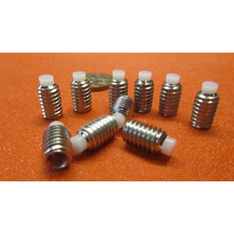 18-8 Stainless Steel Nylon Tip Set Screw 3/8-24 x .375"