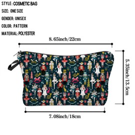 Livel lhood Cartoon Ballet Dancing Makeup Organizer Zipper Pouch Ballet Nutcracker Cosmetic Bag Present for Ballet Dancers Learner Women