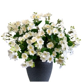 10Pack Artificial Jasmine Flowers Silk White Gardenia Wildflowers Spray for Home Decor Wedding Centerpieces Bridal Bouquets Party Decor (White)