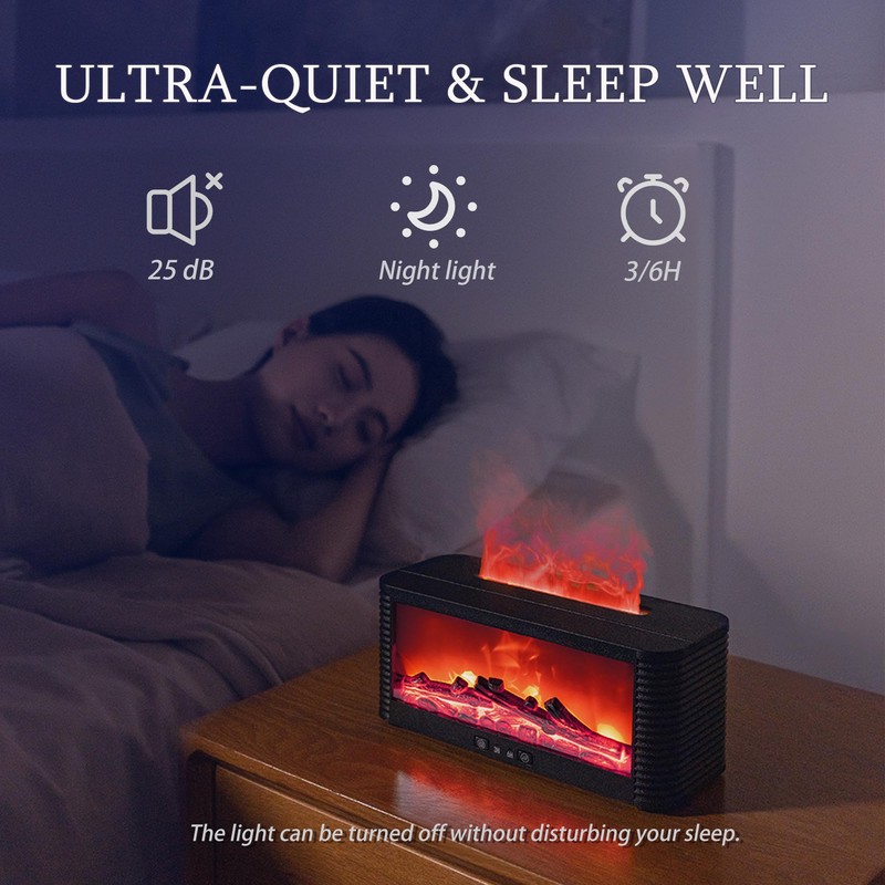 LOVCY 2026 Upgraded 9 Color Flame Fireplace Aroma Essential Oil