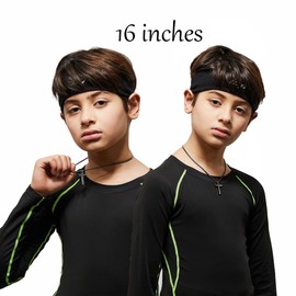 Stainless Steel Cross Necklace for men Silver Cross Necklace for boy cross chain for mens Small Cross Pendant Necklace Simple Jewelry (Black:Cross Pendant 1.0'' * 1.7'', 16.0)