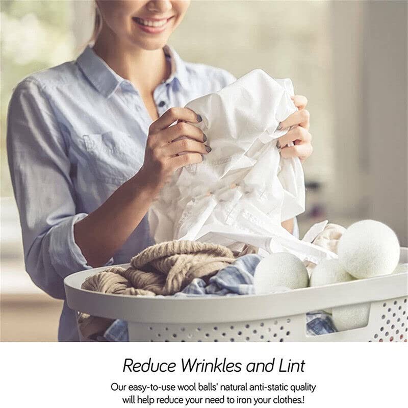 6PCS Wool Dryer Balls 100% Natural 7CM Hand Made Engergy