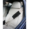 VViViD Black Faux Sheepskin Seat-Belt Shoulder Pad 9 Inch Comfort