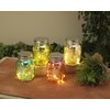 Lot of 4 Mercury Glass Mason Jars Hanging Lights Battery