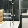 ULTECHNOVO 2pcs Wall Mounted Bathroom Organizer Acrylic Makeup Storage Bin
