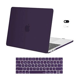 MOSISO Compatible with MacBook Pro 13 inch Case 2022, 2021, 2020-2016 Release A2338 M1 A2289 A2251 A2159 A1989 A1706 A1708, Plastic Hard Shell Case & Keyboard Cover Skin & Webcam Cover,Lavender Purple