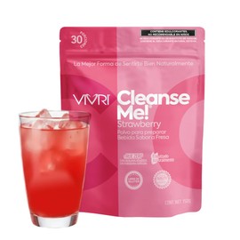 VIVRI Cleanse Me! Bebida Digestiva Fresa con Prebióticos 30 Porciones
