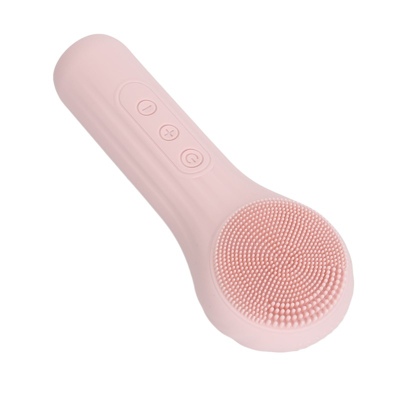Electric Face Cleansing Brush Vibration Heating Waterproof Silicone Facial Deep