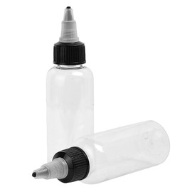BAMTTOO 30ml Empty Tattoo Ink Bottles 10pcs 1oz Tattoo Twist Cap Plastic Clear Transparent Tattoo Pigment Container Bottle Tattoo Supplies (10pcs 60ml)