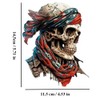 American Flag Skull Decorative decalsl, Patriotic Waterproof Decorative Sticker, Red
