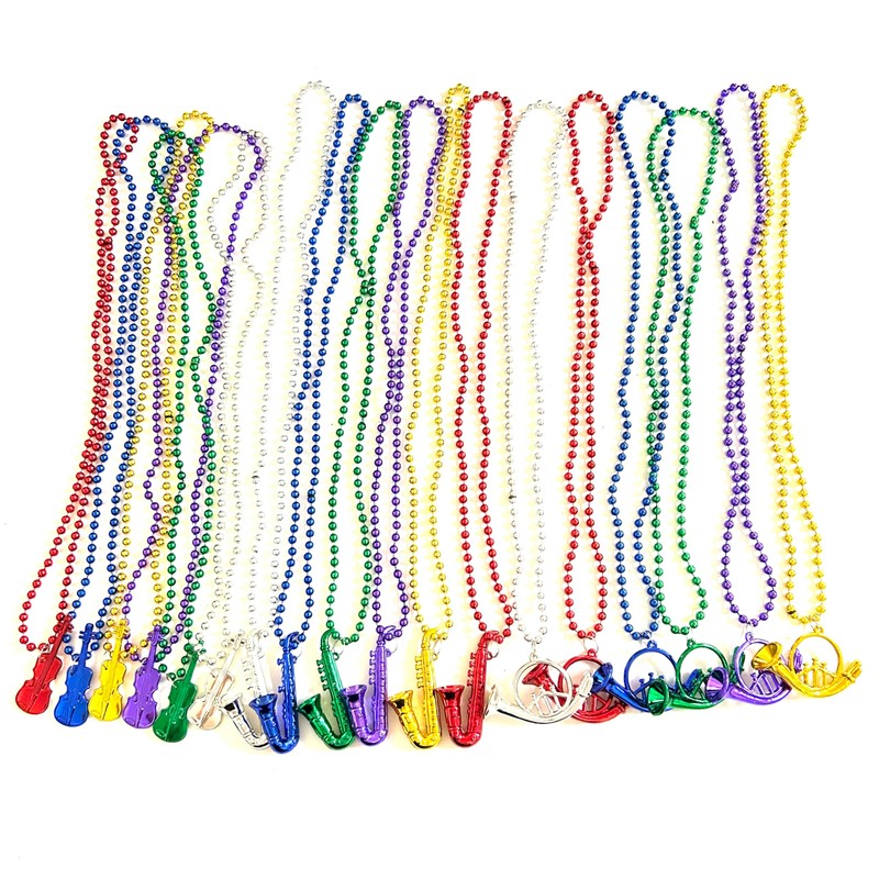 YSPPF 36Pcs Mardi Gras Bead Necklace Bulk Multi Colors Mardi