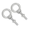sourcing map M6 1/4"x0.98" Stainless Steel Eye Bolts Threaded Screw