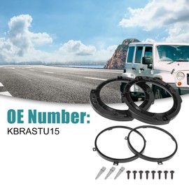 ACROPIX Headlight Mounting Retaining Bracket Fit for Jeep Wrangler - Pack of 2 Black