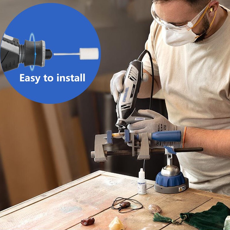 110PCS Wool Buffing Polishing Wheel for Dremel Tool Kit, Jewelry