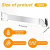 2pcs Stainless Steel Griddle Spatula Stand - Clamp-On Edge Mount