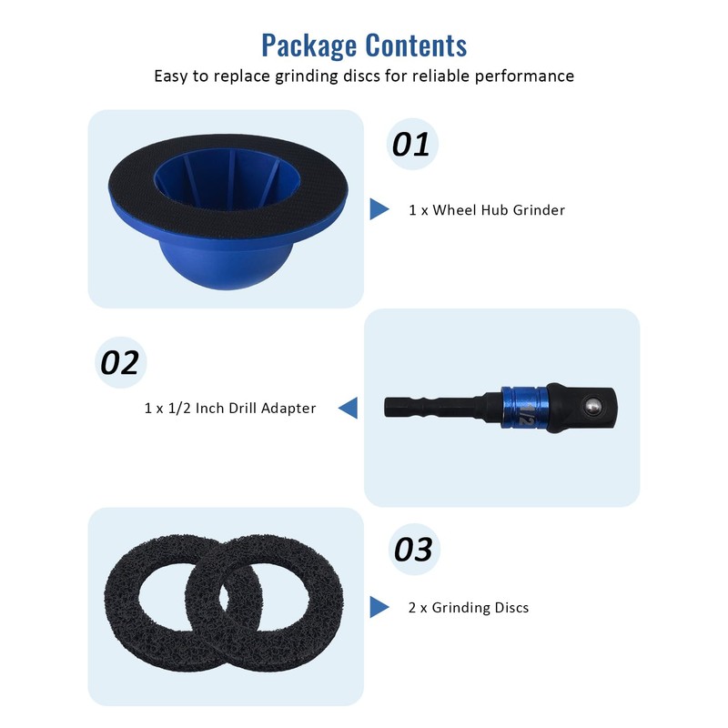 GLEXQLAO Wheel Hub Grinder Cleaning Tool, 150mm/6inch Diameter Wheel Hub