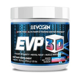 Evogen Evp 3D - Preentrenamiento en Polvo sin Estimulantes para Hombres y Mujeres | Preentrenamiento sin Azúcar ni Estimulantes con Beta-alanina y Creatina para Mayor Energía y Congestión | Arándano