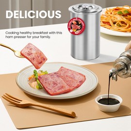 NEWTRY Meat Press Deli Meat Maker Lunch Meat Cooker Ham Meat Presser 304 Stainless Steel with Thermometer Homemade Sandwich Meat Maker