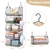 5 Tier Extra Large Closet Hanging Organizer with 5 Dividers,16.5"L