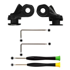 iParto - Juego de bisagras de metal para eje giratorio de repuesto compatible con QC35 Bose QuietComfort 35 II/QC35 I/QC45/QC25 auriculares con herramientas color negro