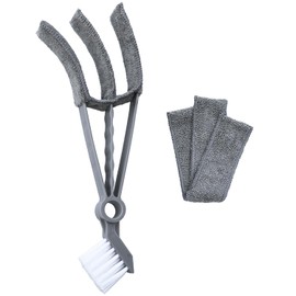 Window Blind Cleaner Duster Tools, with a Window Gap Duster Brush and 2 Removable and Washable 3 Arms Microfiber Sleeves, Blind Cleaner Tools for Window Blinds, Air Conditioner, Jalousie, Keyboard
