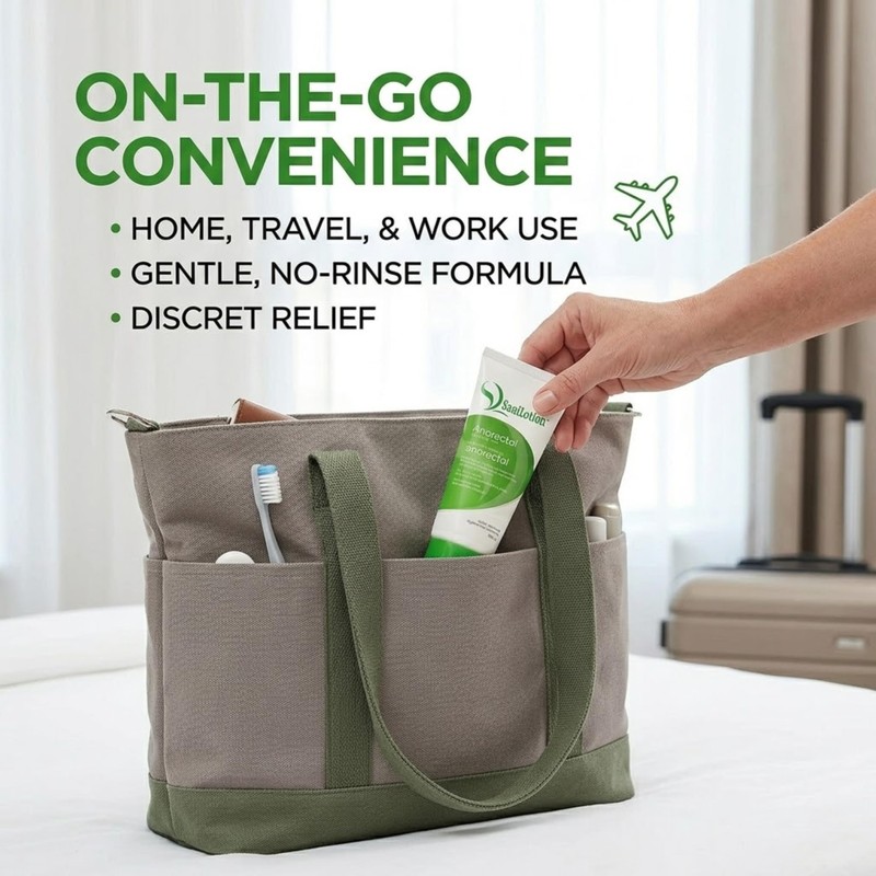 Hygienic cleansing lotion, cleanses, moisturizes, and hydrates the anorectal area