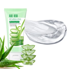 Aloe Vera Gel for Face, Soothing Aloe Vera Face Moisturizer, Hydrating Aloe Gel, Aloe Vera Exfoliating Gel for Women, Gentle Exfoliator Deep Cleaning Skin, 100g