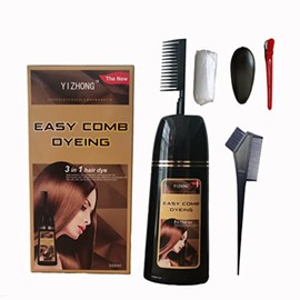 Black Hair Dye Shampoo YIZHONG ​ Hair Dye permanent For Women & Men Hair 3 In 1 Long Lasting Results (Instant Black