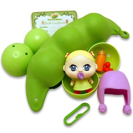 Thin Air Brands Pea Pod Babies - Collectible Mystery Surprise Toy with Mini Baby, Clothing, & Accessories - All in A Soft Pea Pod - Small Doll for Boys & Girls, Assorted, Easter Basket Stuffer