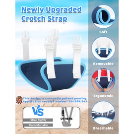 Vvinca Toddler Swim Vest for Kids 13-30lbs Boys Girls Puddle Kids Jumper Toddlers Pool Floaties Jacket with Adjustable Crotch Strap Sleeves Shoulder for 1 2 3 Years Old Baby Infant Learn to Swimming