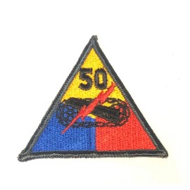 US ARMY 50 50TH DIV PATCH ARMORED DIVISION UNIFORM DRESS COLOR SHOULDER INSIGNIA