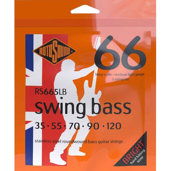 Rotosound RS665LB Stainless Steel Medium Light Gauge Roundwound Bass Strings