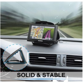 1Zero Black Portable GPS Clamp Dock Dashboard Mount for Cars with Non-Slip Grip