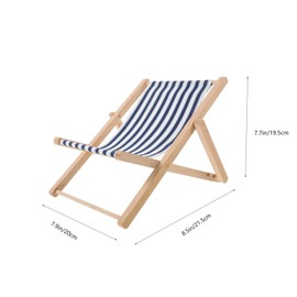 ifundom Folding Wooden Beach Chair, Small Folding Beach Sun Chair, Lounge Deck Chair, Nautical Decoration for Home, Desk, Garden Decoration
