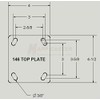 Mapp Caster Toolbox, Job Box & Gangbox 4" Steel Caster