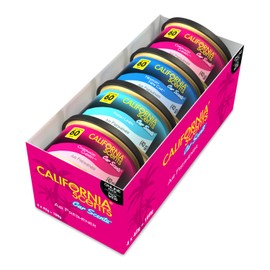 California Scents, Car Air Fresheners Can, Assorted Scents, Pack of 4, Strong Adjustable Long-Lasting Fragrance, Eliminates Odour