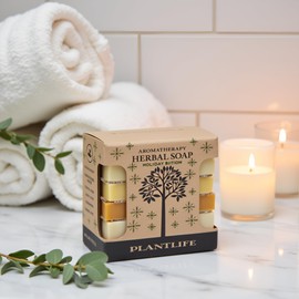 Plantlife Holiday Travel Bar Soap Sampler Pack of 6 - Moisturizing and Soothing Soap for Your Skin - Hand Crafted Using Plant-Based Ingredients - Made in California 1oz Bar