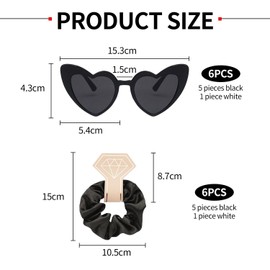 12 Piece Stag Night Set, Heart Shaped Sunglasses, Team Bridal Headpiece, Party Sunglasses, Stag Night Photo Props, Suitable for Weddings, Bachelor Parties