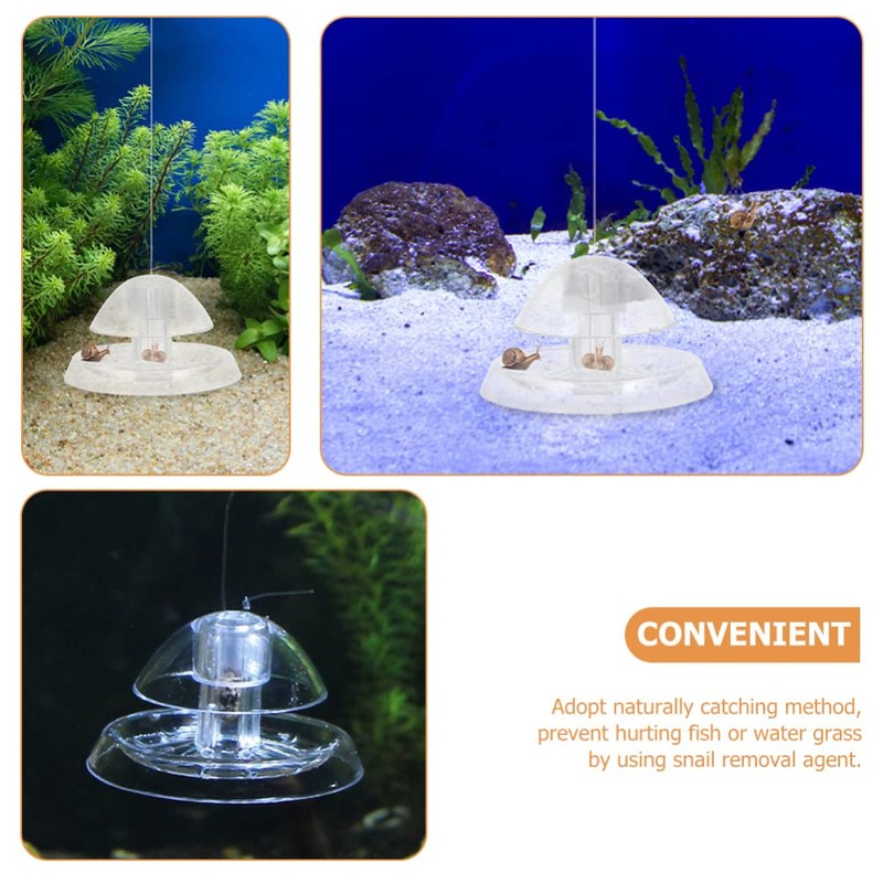 Ipetboom Aquarium Snail Trap Transparent Snail Catcher Tool for Aquariums