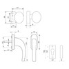 KOTARBAU® Set of Handle 125 mm + Knob 65 mm