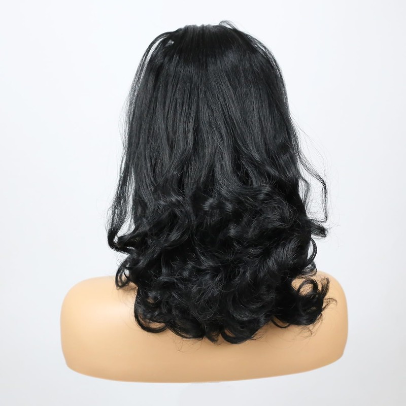 16 Inch Yaki Drawstring Ponytail for Black Women Synthetic Kinky