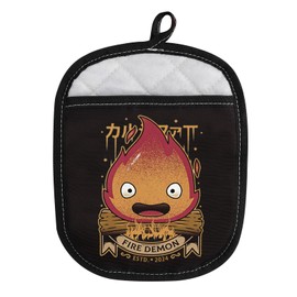 WCGXKO Anime Oven Mitt Pot Anime Lover Gift for Women Mother Best Friend (FIRE CA)
