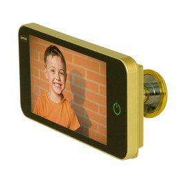 Amig Digital Door Viewer | 4" TFT LCD Screen | Viewing Angle: 160° | Sharp Images | Easy Installation and Use | Gold Colour