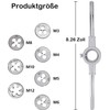 KEWAYO 8-Piece Metric Die Set, Carrying Steel Hand Screw Thread
