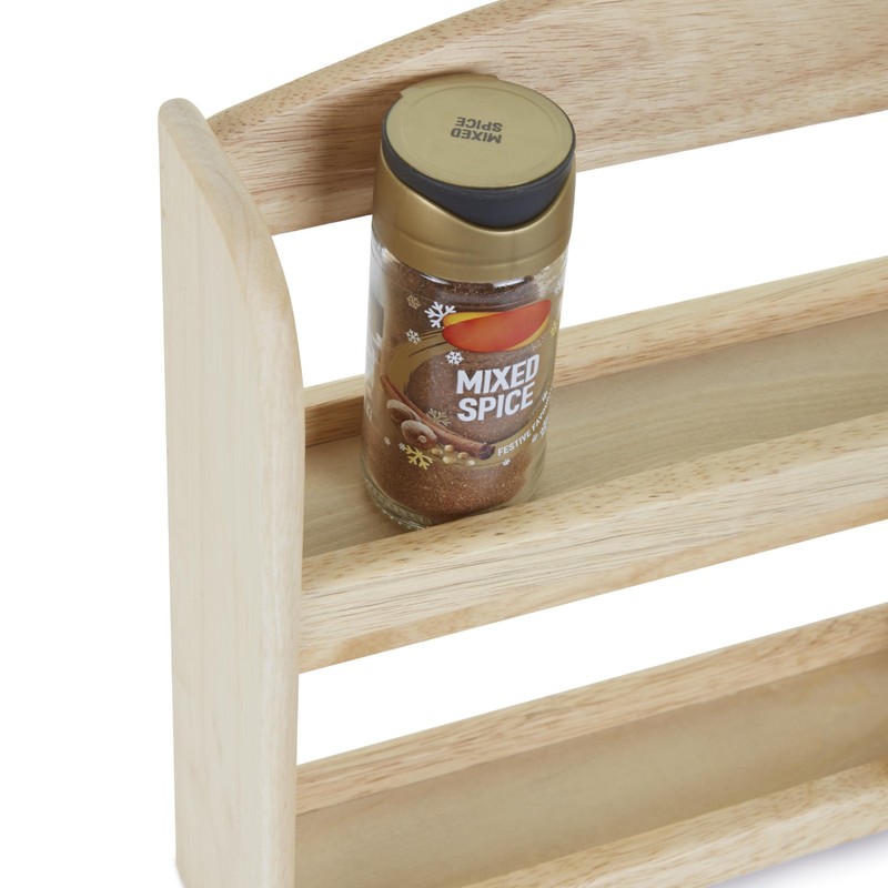 APOLLO 6328 2-Tier Spice Rack, Wood, Natural, 24.5x27x7