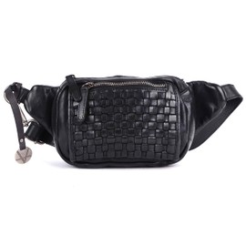 Vilenca Holland Genuine Leather Waist Bag Unisex, Waist Bag for Travel Trendy Casual Travelling Essentials Kept Bag Stylish, Durable, and Secure Travel Companion(VL-094-BLACK)