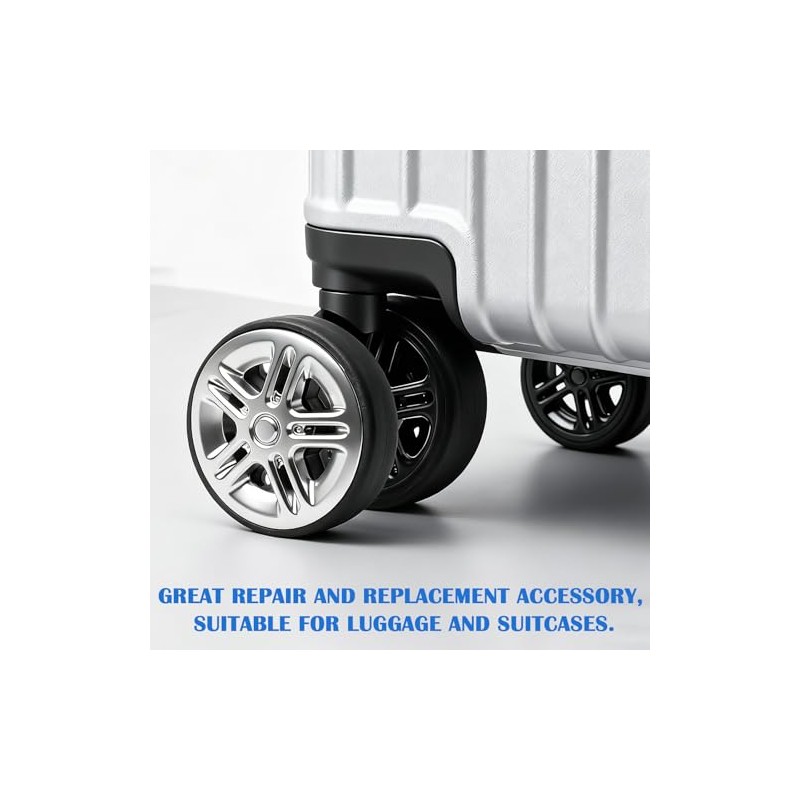 Pack of 8 Suitcase Wheels Replacement Wheels, 50 x 12