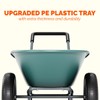 Upgrade 2 Wheel Wheelbarrow, Yard Cart with Padded Handlebar, 14