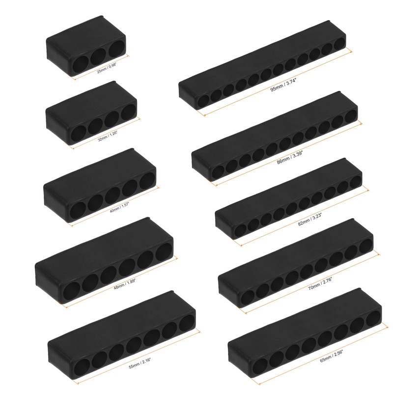 HARFINGTON 10pcs Screwdriver Bit Holder Organizer Hex Drill Plastic Storage